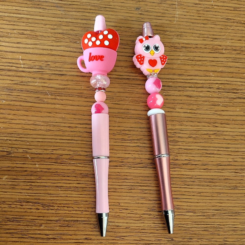 Handmade Valentine Pen Set - Set Of 2